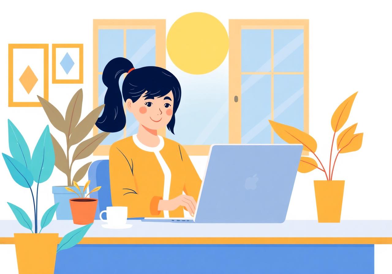 Filipino virtual assistant working at a laptop, hired through OnlineJobs.ph